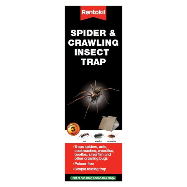 Pack of three Rentokil spider and crawling insect traps