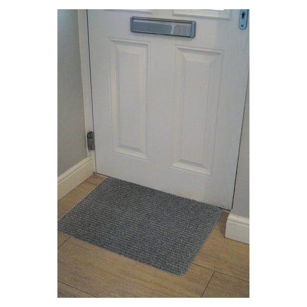 Ribbed Indoor Doormat 50 x 80cm - Light Grey