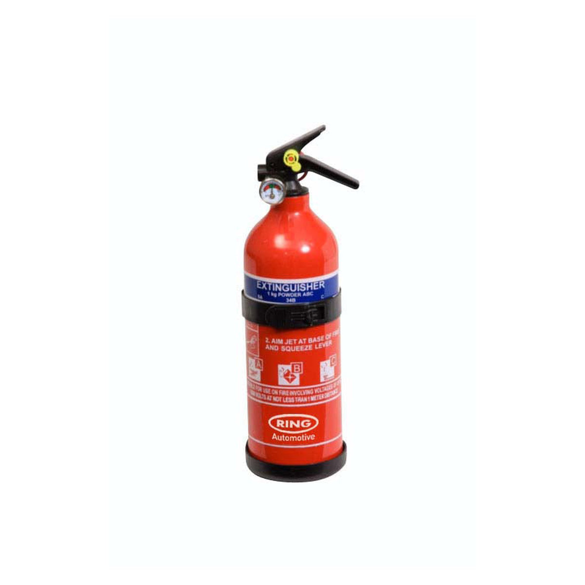Ring 1kg ABC fire extinguisher with gauge