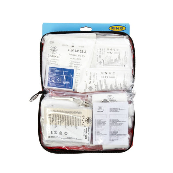 Ring first aid kit with carry case
