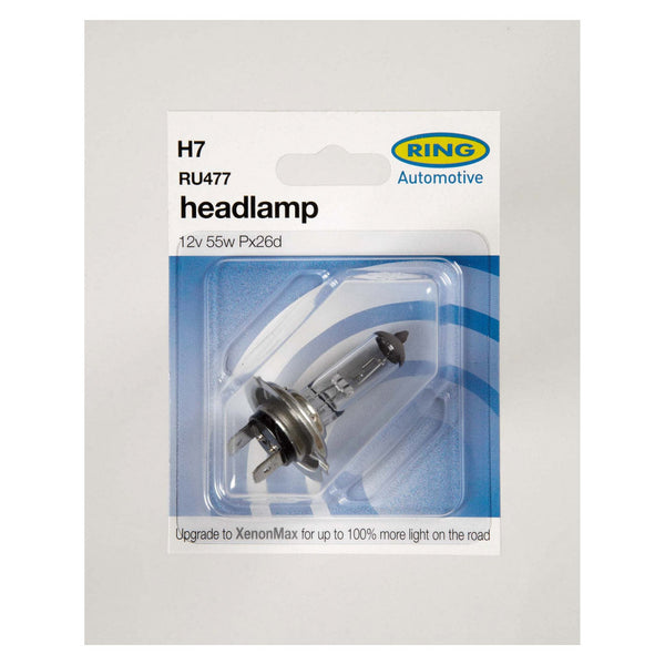 Ring H7 RU477 12V 55W halogen headlamp bulb