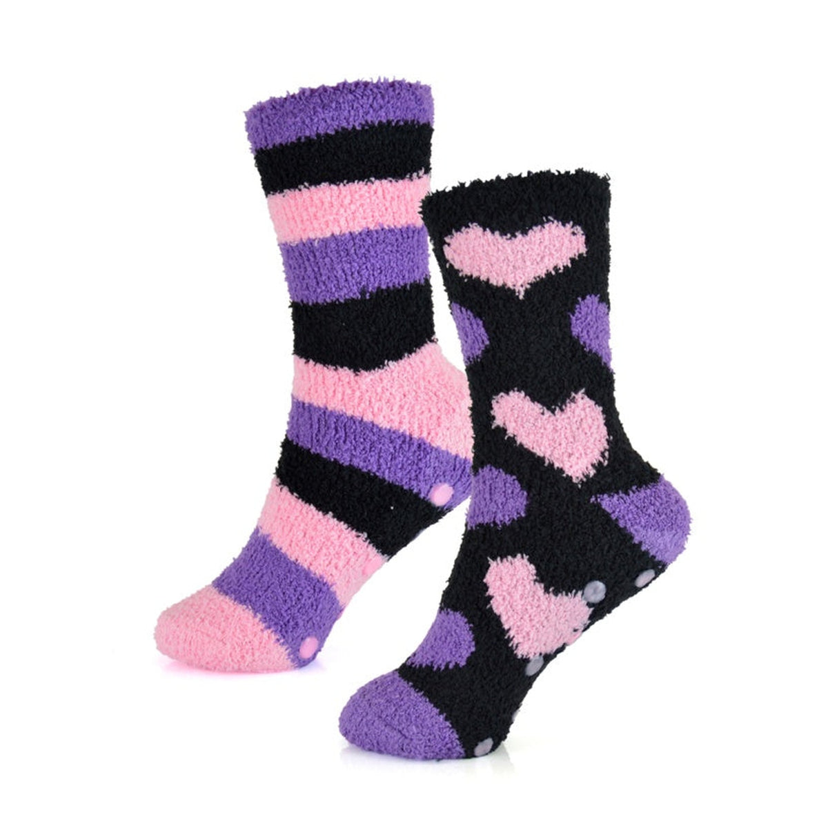RJM ladies cosy socks with gripper, 2 pack