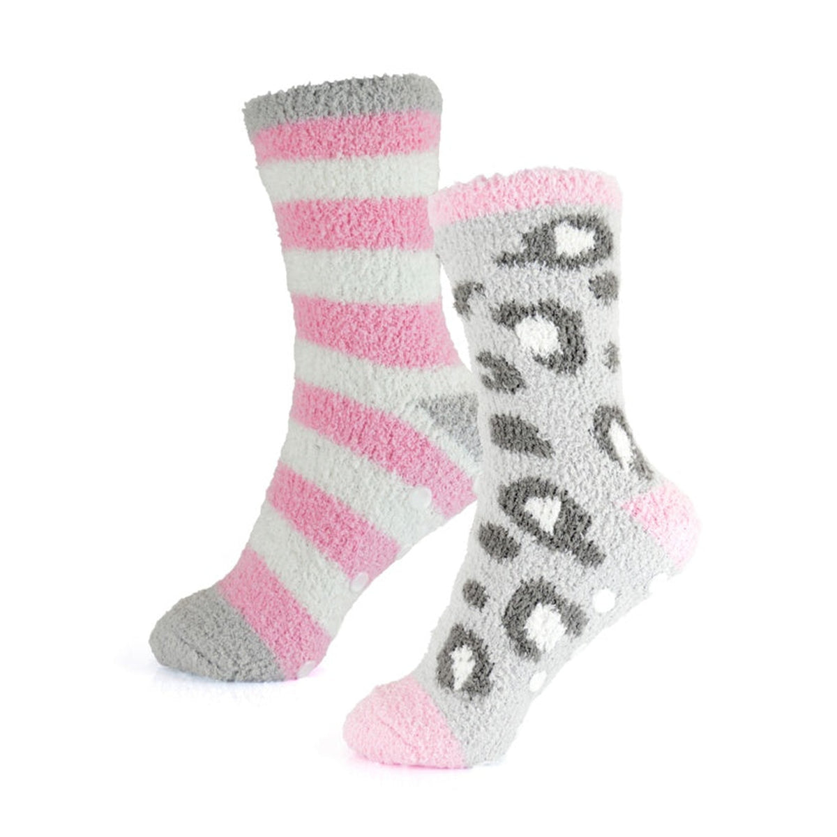 RJM ladies cosy socks with gripper, 2 pack, view 2