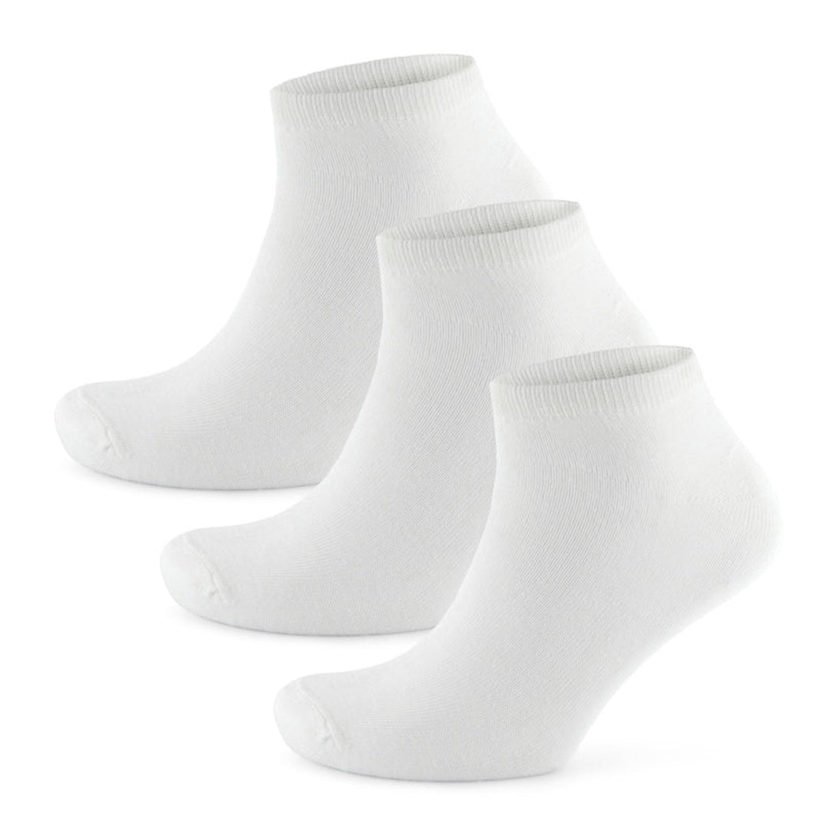 RJM men's white trainer socks, pack of 3, view 2