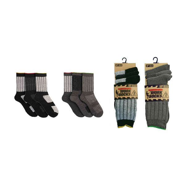 RJM men's work socks, pack of 3