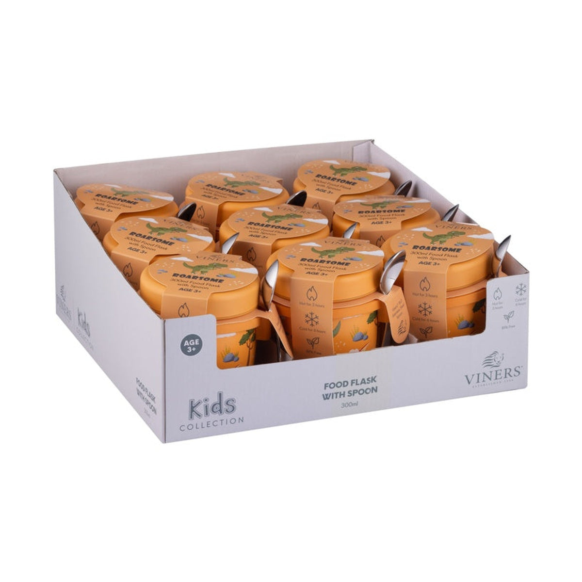 Roarsome Food Flask W Spoon - 300ml, view 3