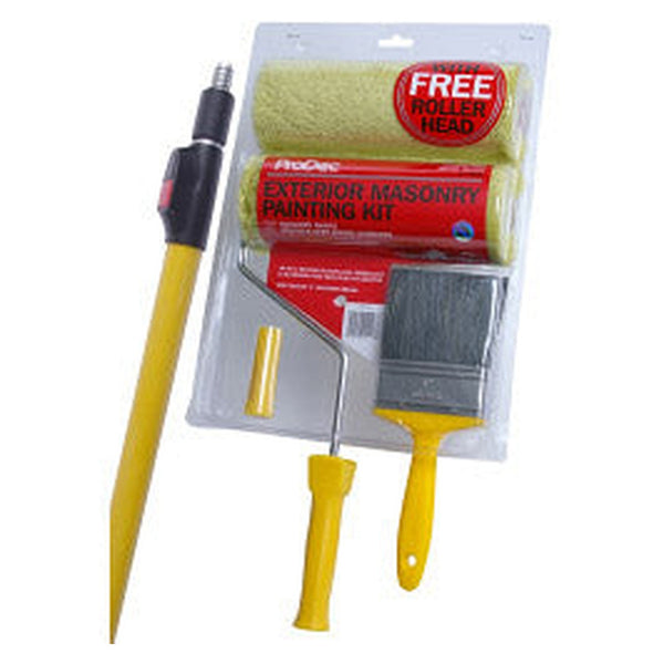 Rodo twin head masonry kit with 9 inch roller and pole