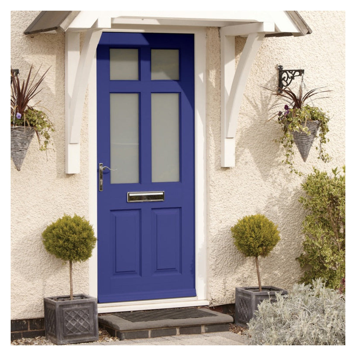 Ronseal 10 Year Weatherproof Gloss Wood Paint Royal Blue 750ml, view 2
