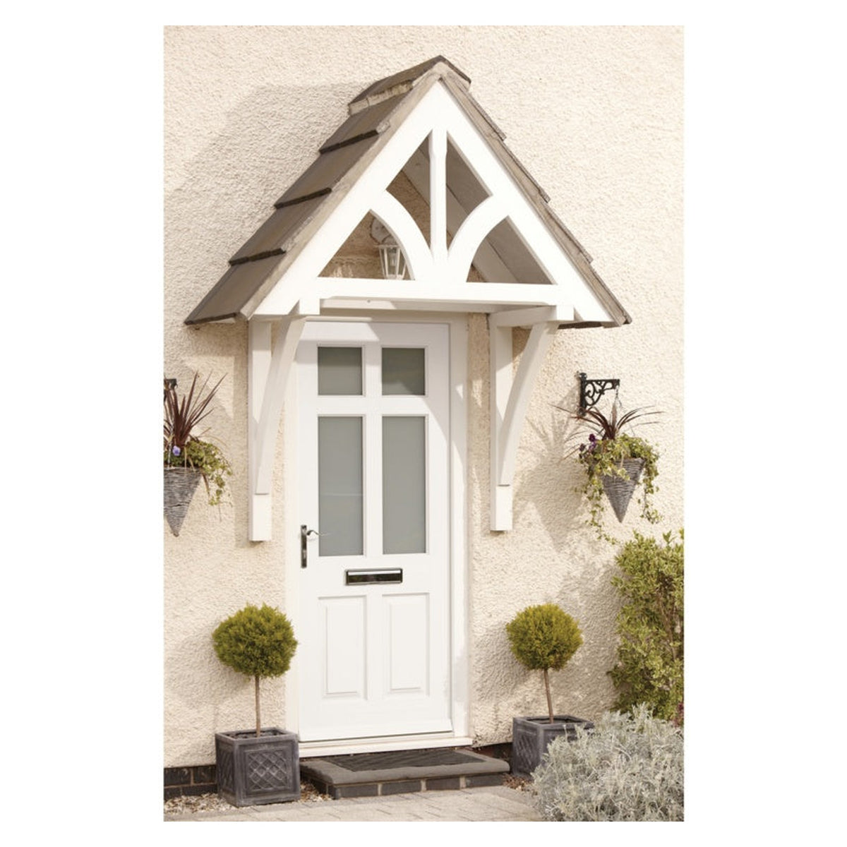 Ronseal 10 Year Weatherproof Satin Wood Paint 2.5L in white, view 2