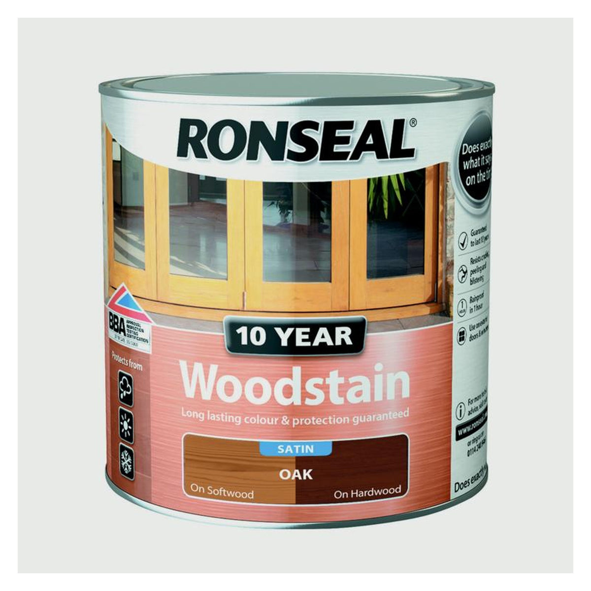 Ronseal 10 Year Woodstain Satin Oak 750ml