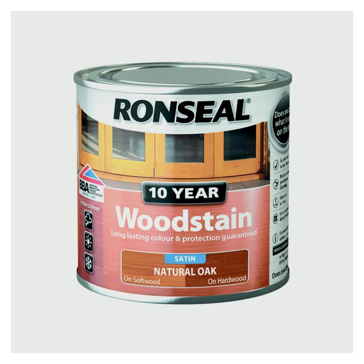 Ronseal 10 Year Woodstain Satin Natural Oak 750ml tin