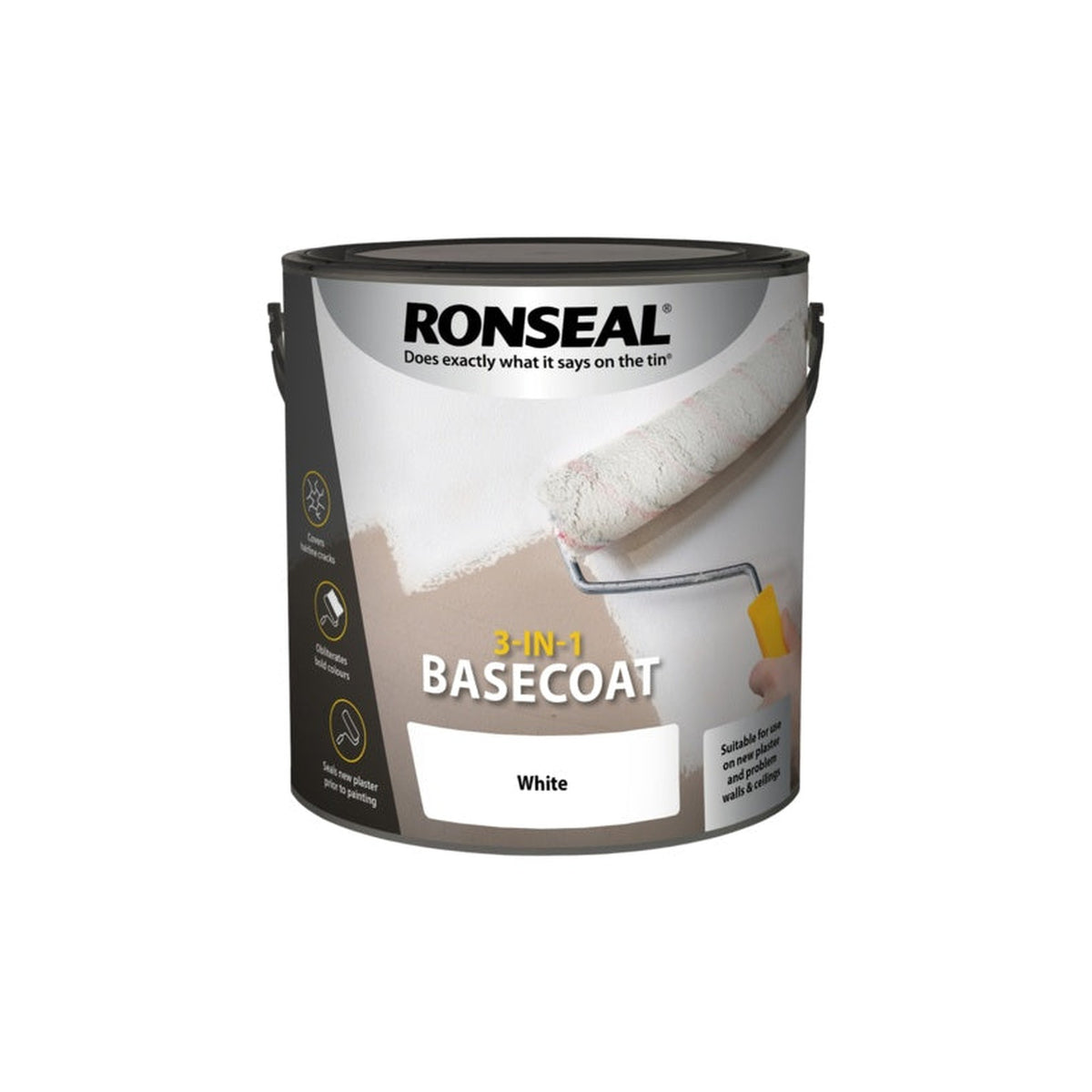 Ronseal 3 in 1 Basecoat White 2.5L tin