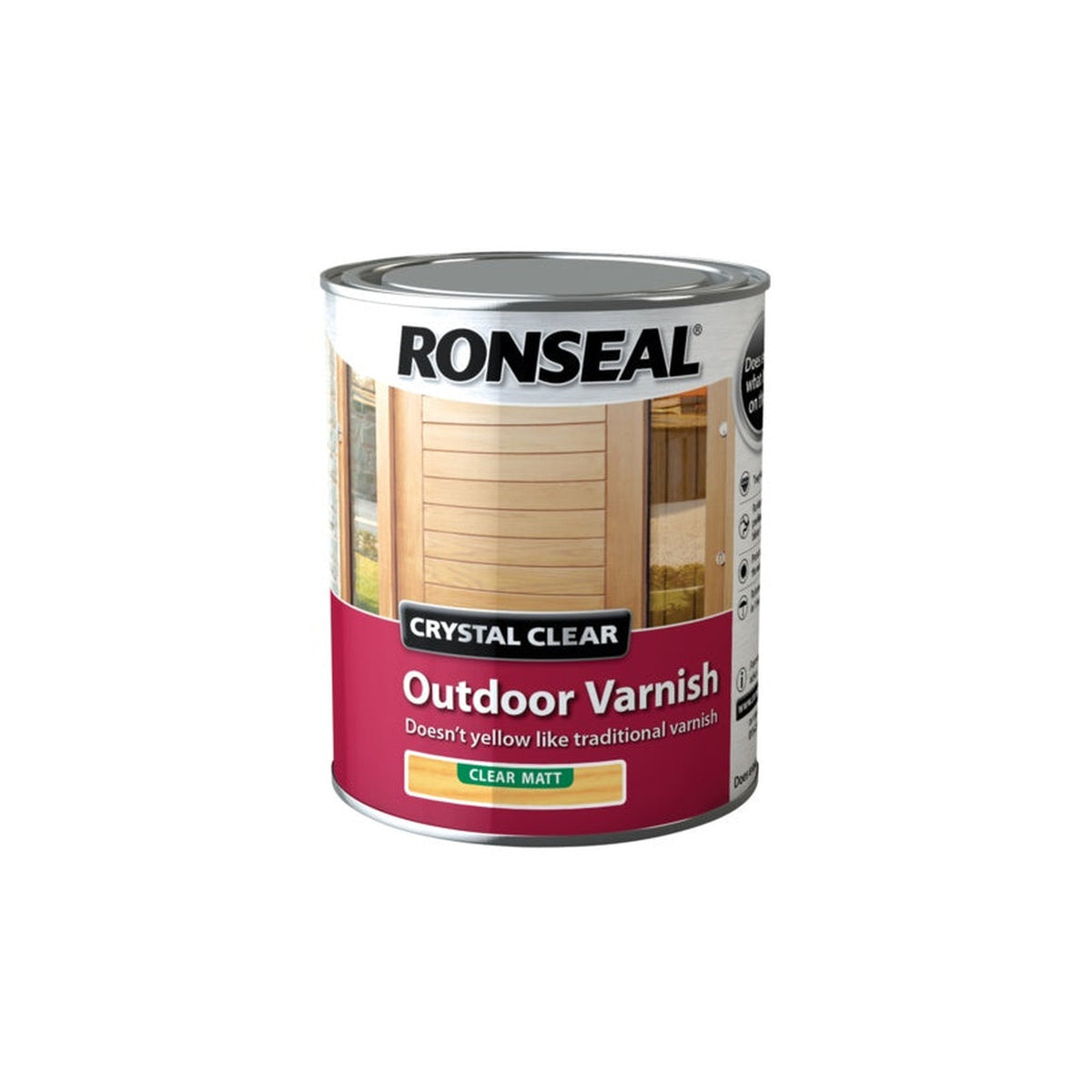 Ronseal Crystal Clear Outdoor Varnish Matt 750ml