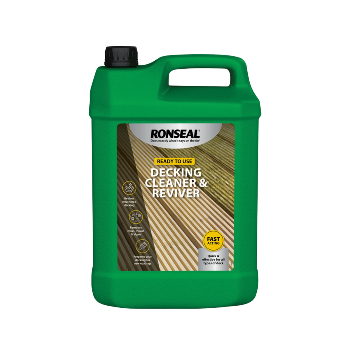 Ronseal Decking Cleaner and Reviver 5L container