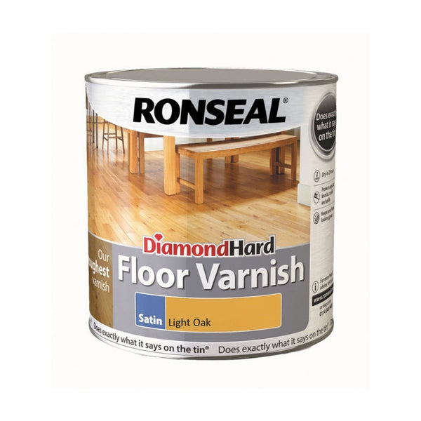 Ronseal Diamond Hard Coloured Floor Varnish Light Oak 2.5L