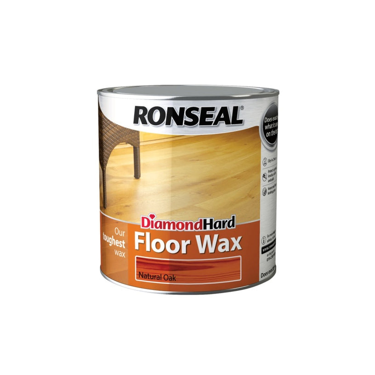 Ronseal Diamond Hard floor wax Natural Oak 2.5L