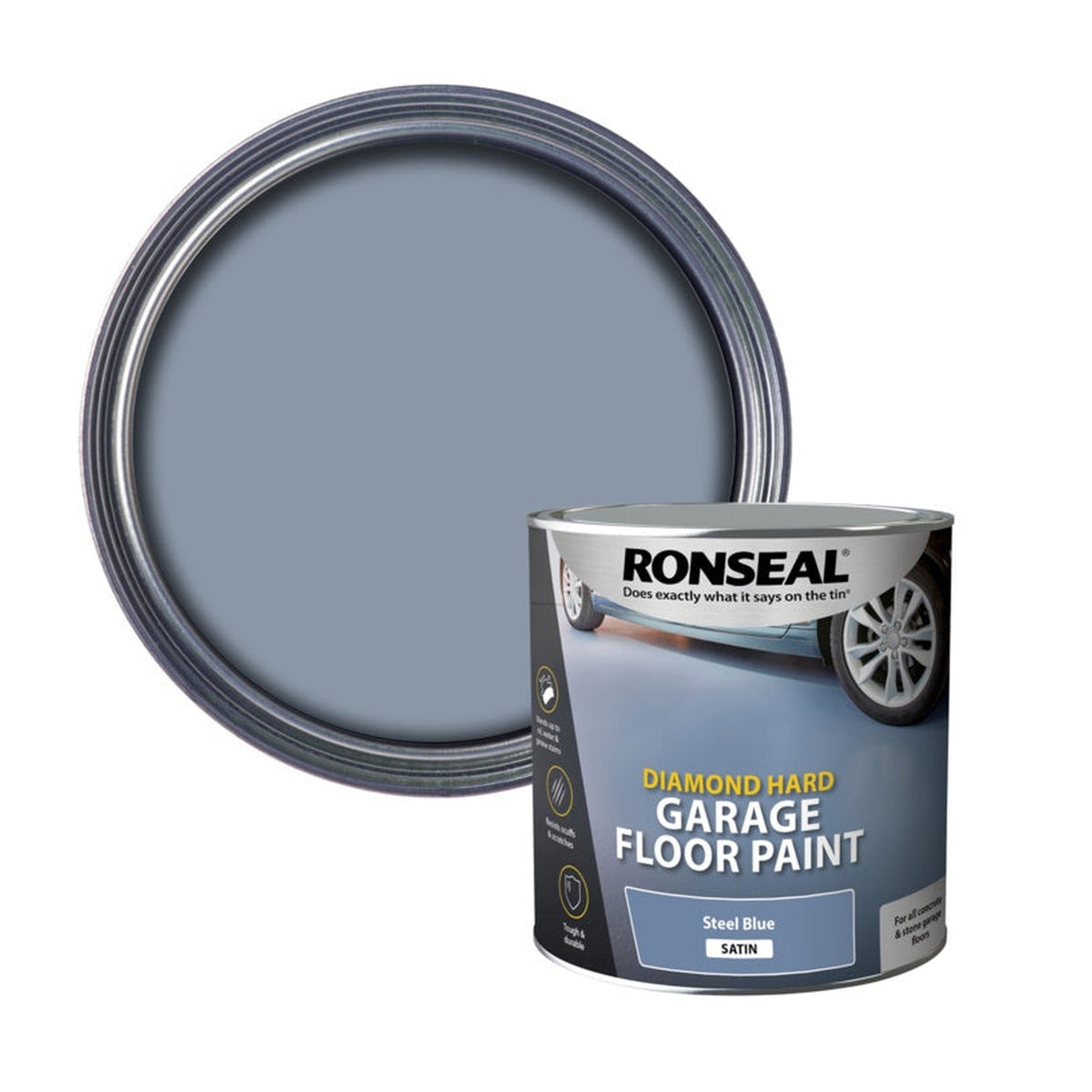 Ronseal Diamond Hard Garage Floor Paint 2.5L tin in Blue