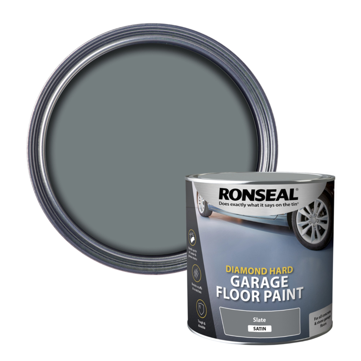 Ronseal Diamond Hard Garage Floor Paint 2.5L in Slate