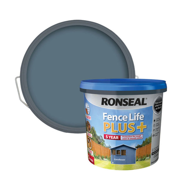 Ronseal Fence Life Plus 5L in Cornflower