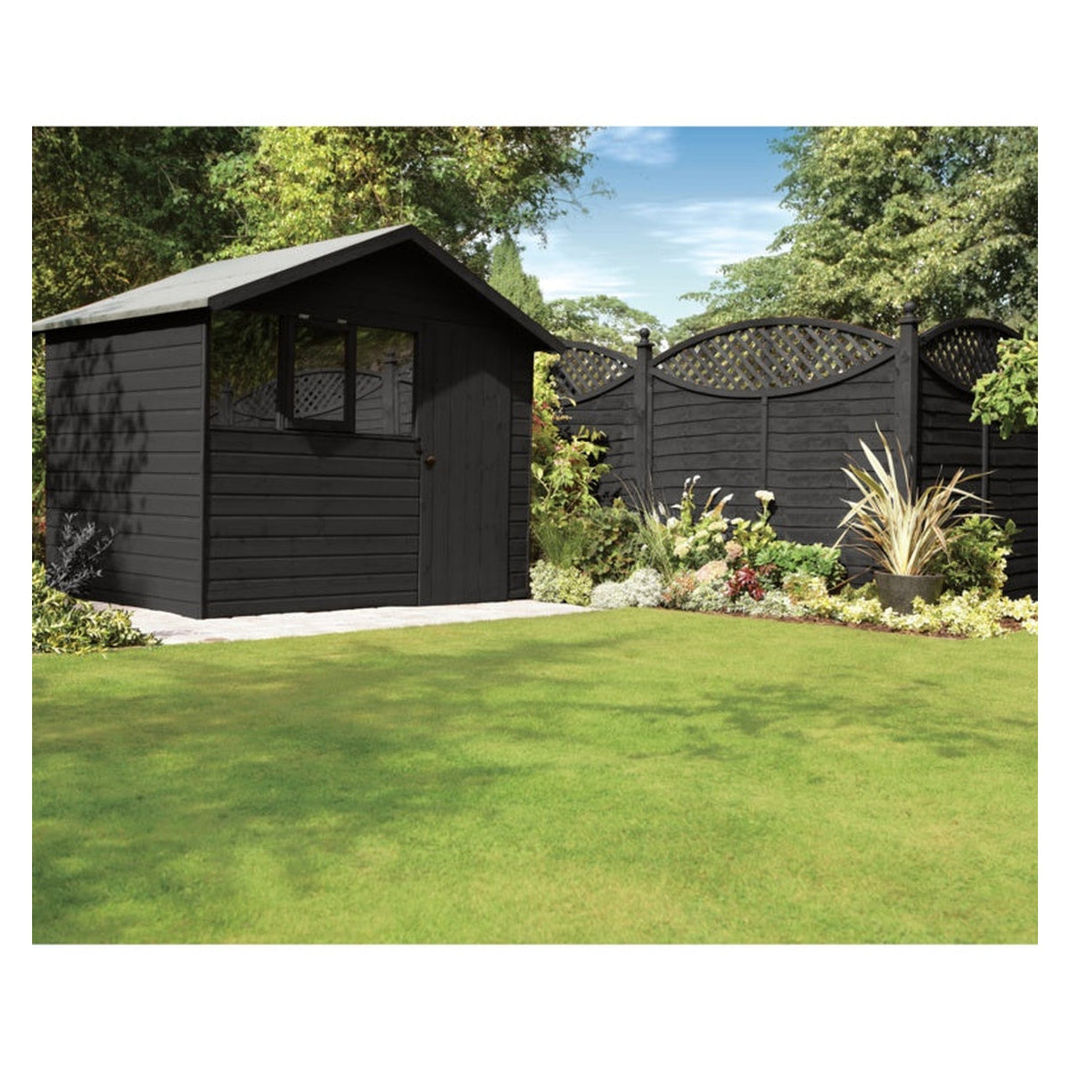 Ronseal Fence Life Plus 9L tin in Tudor Black Oak, view 2