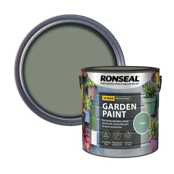 Ronseal Garden Paint 2.5L tin in Sage