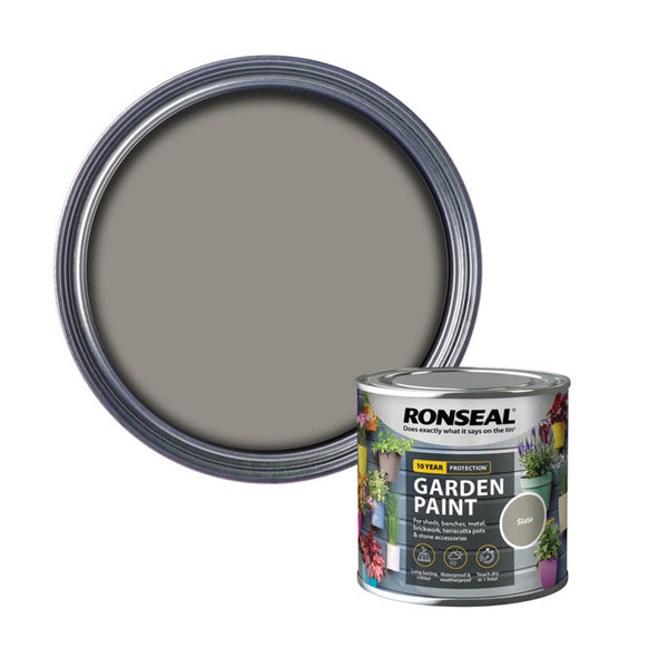 Ronseal Garden Paint 250ml tin in Slate
