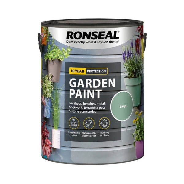 Ronseal Garden Paint 5L tin in Sage