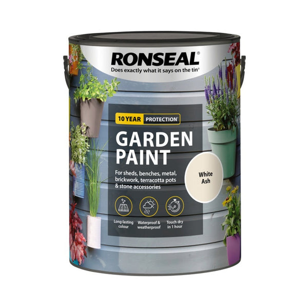 Ronseal Garden Paint 5L in White Ash