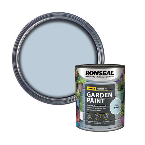 Ronseal Garden Paint 750ml tin in Cool Breeze
