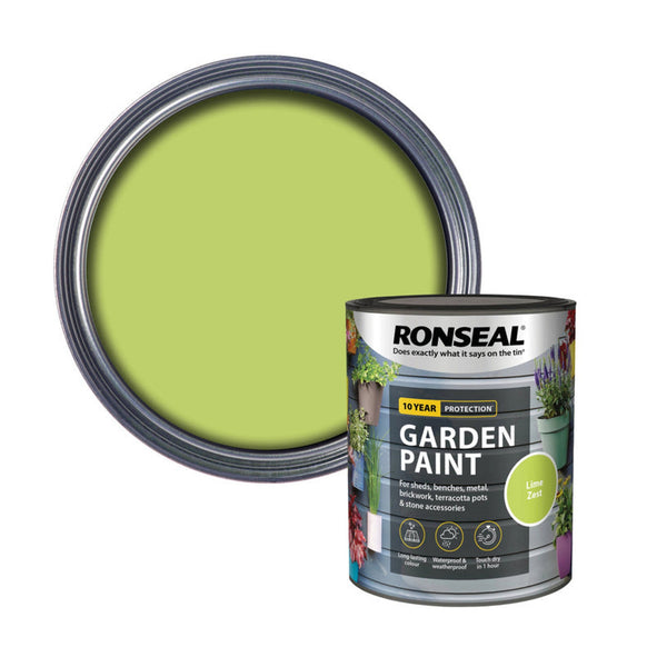 Ronseal Garden Paint 750ml tin in Lime Zest