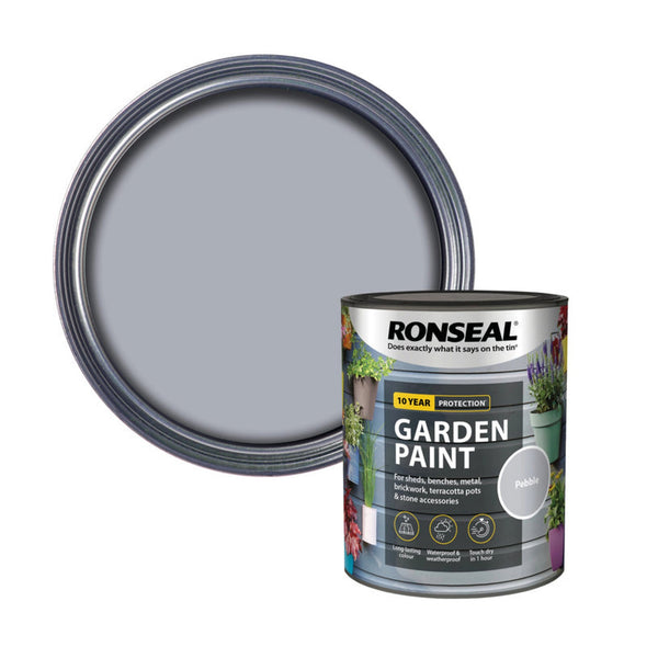 Ronseal Garden Paint 750ml tin in Pebble