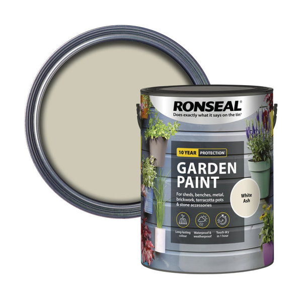Ronseal Garden Paint 750ml tin in White Ash