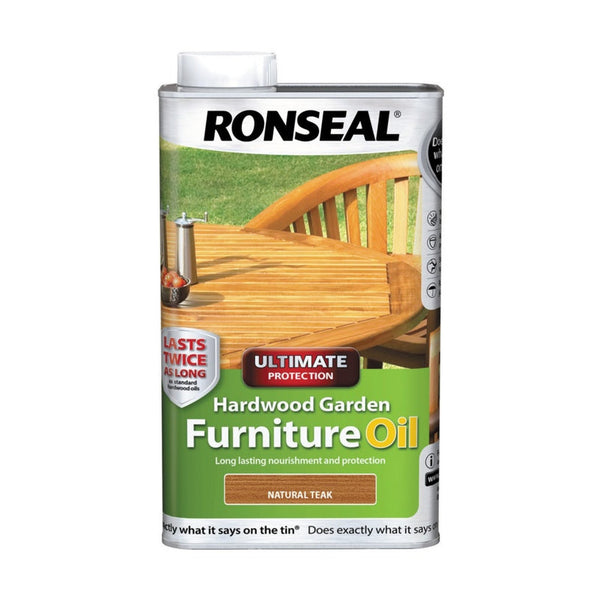 Ronseal Hardwood Furniture Oil 1L in Natural Teak