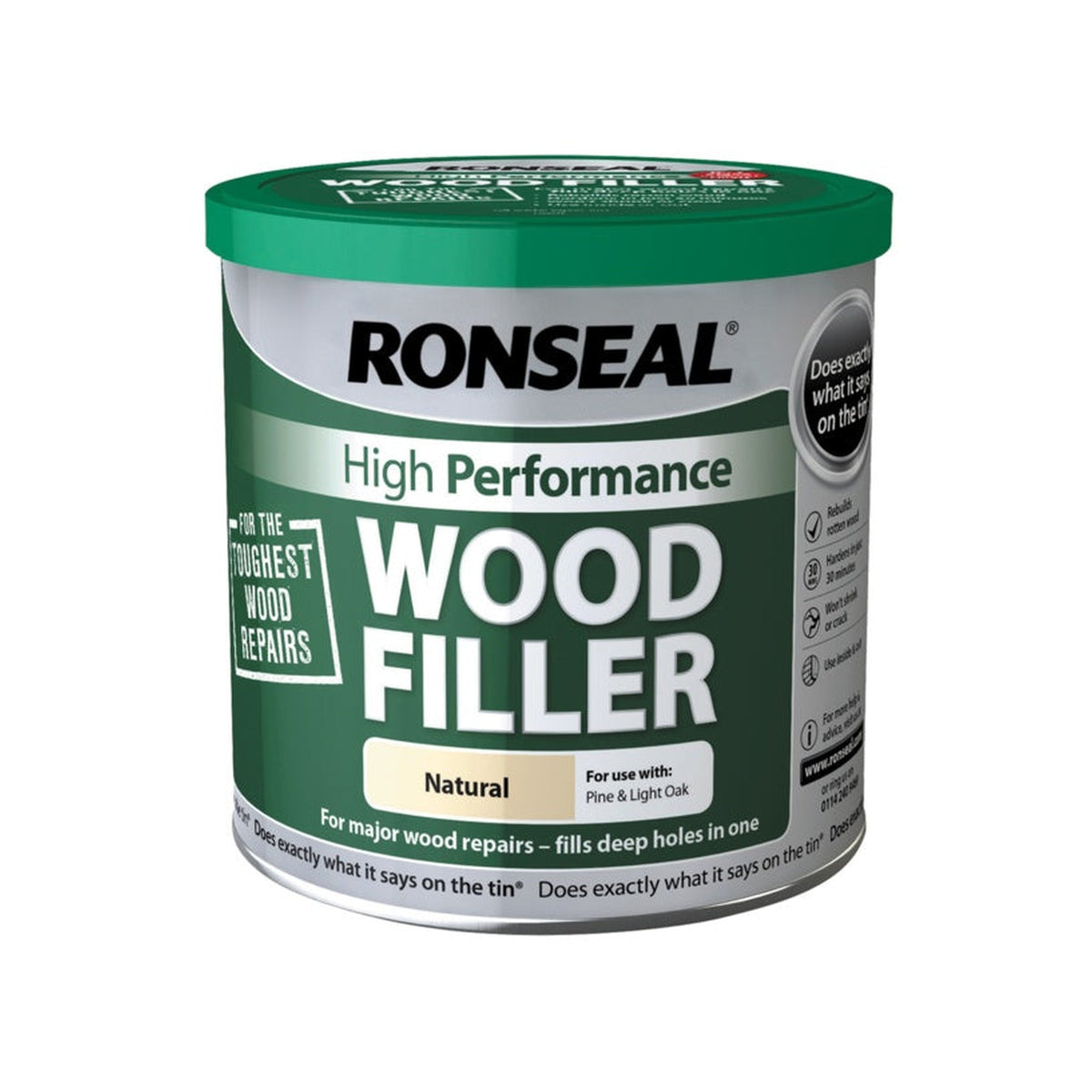 Ronseal High Performance Wood Filler natural 550g tub