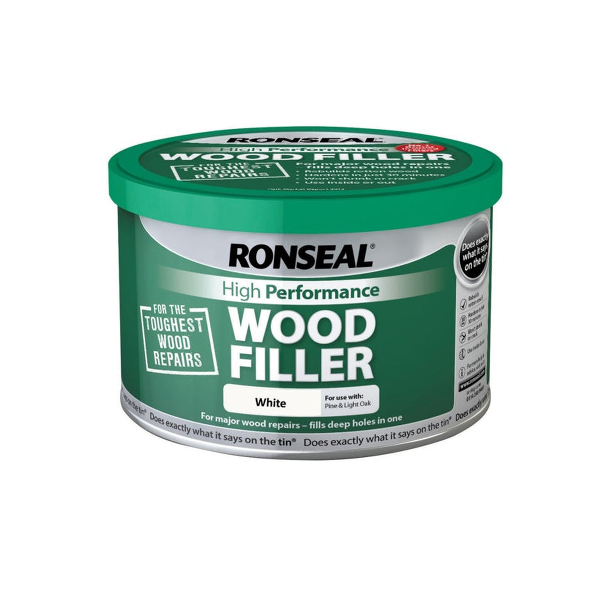 Ronseal High Performance Wood Filler White 275g