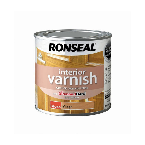 Ronseal interior varnish clear gloss 250ml tin