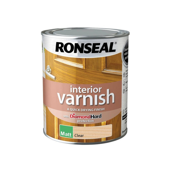 Ronseal Interior Varnish Matt 750ml tin in Clear