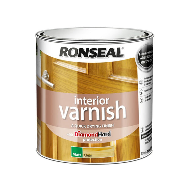 Ronseal Interior Varnish Matt Clear 2.5L tin