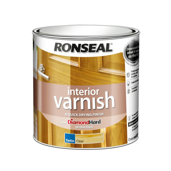 Ronseal Interior Varnish Satin Clear 2.5L tin