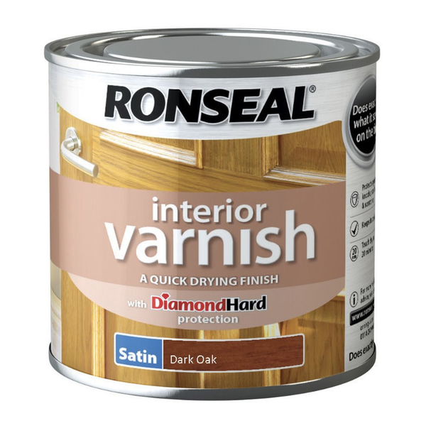 Ronseal Interior Varnish satin Dark Oak 250ml
