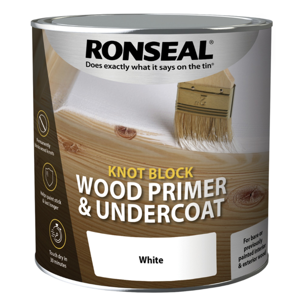 Ronseal Knot Block Primer & Undercoat 2.5L tin in White