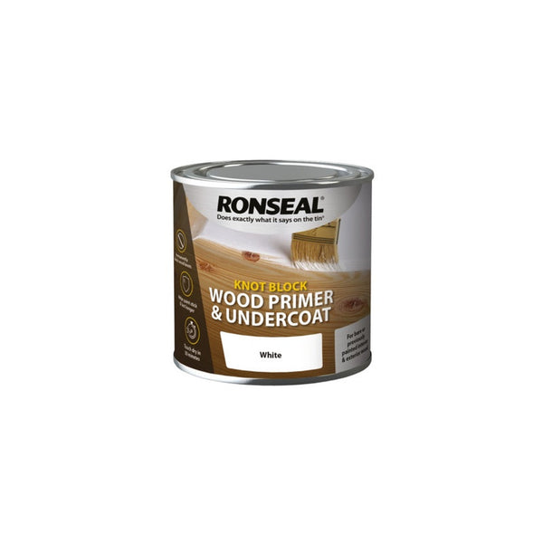Ronseal Knot Block Primer & Undercoat 250ml tin in White