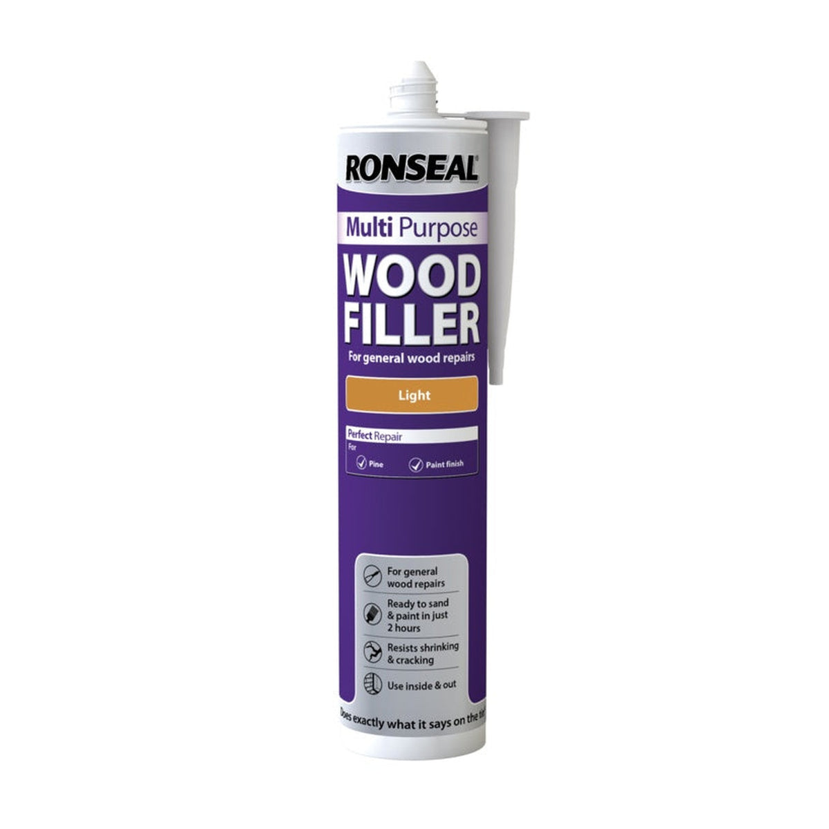 Ronseal Multi Purpose Wood Filler cartridge Light 310ml