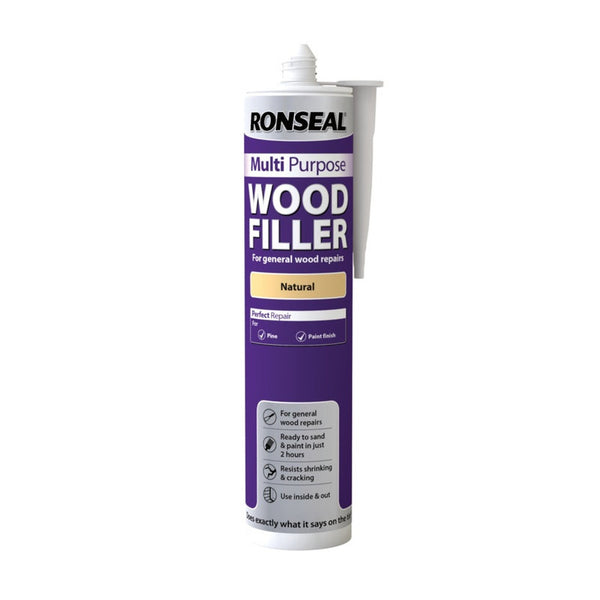 Ronseal Multi Purpose Wood Filler cartridge Natural 310ml