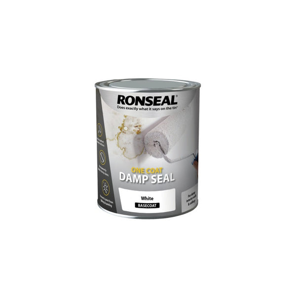 Ronseal One Coat Damp Seal 750ml tin in white