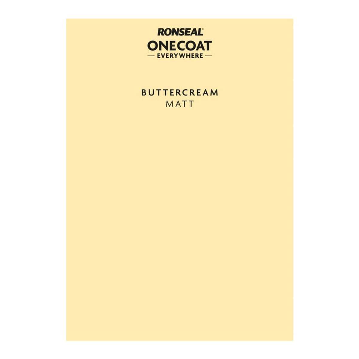 Ronseal Peel & Stick One Coat Everywhere sample in Buttercream Matt