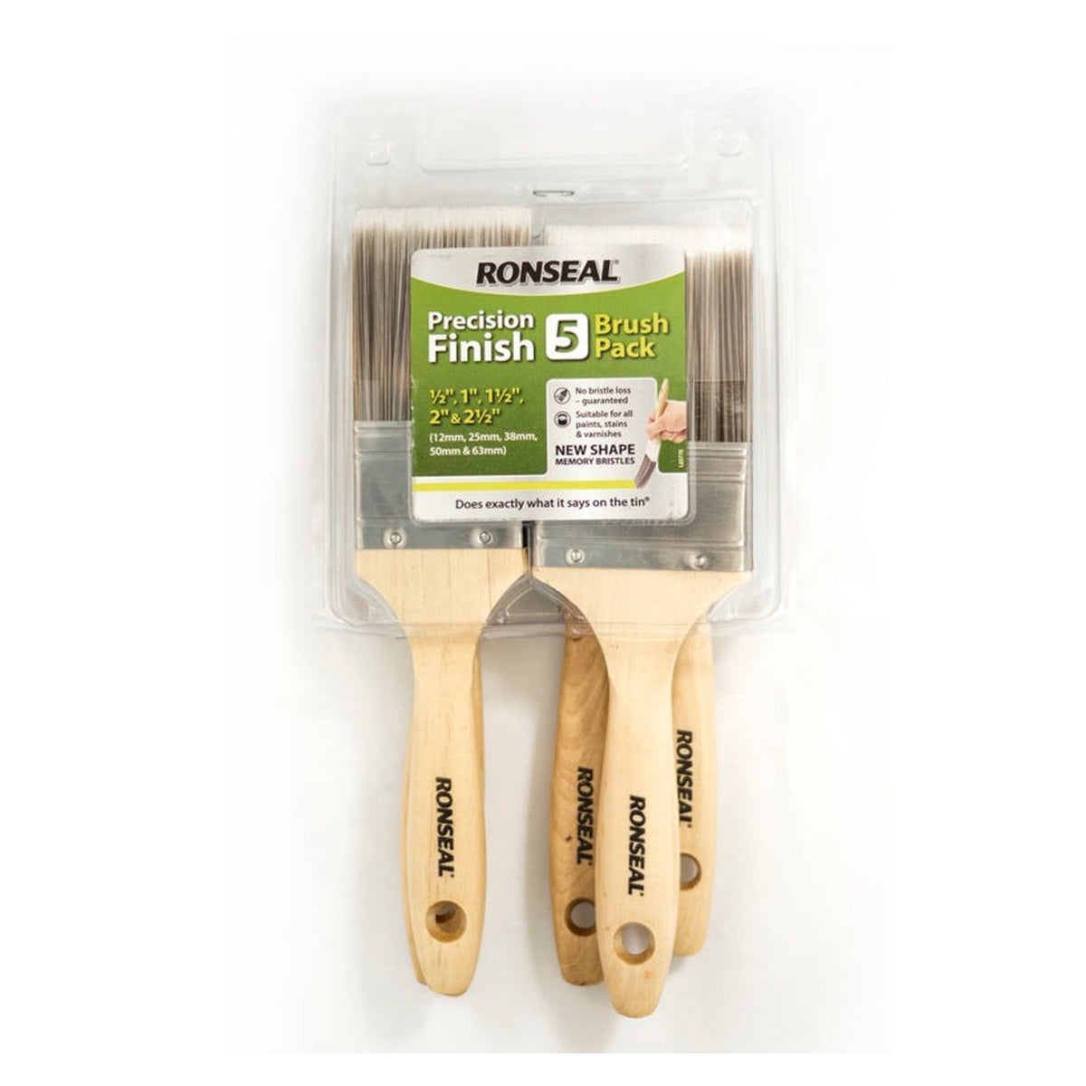 Ronseal Precision Finish brushes, pack of 5
