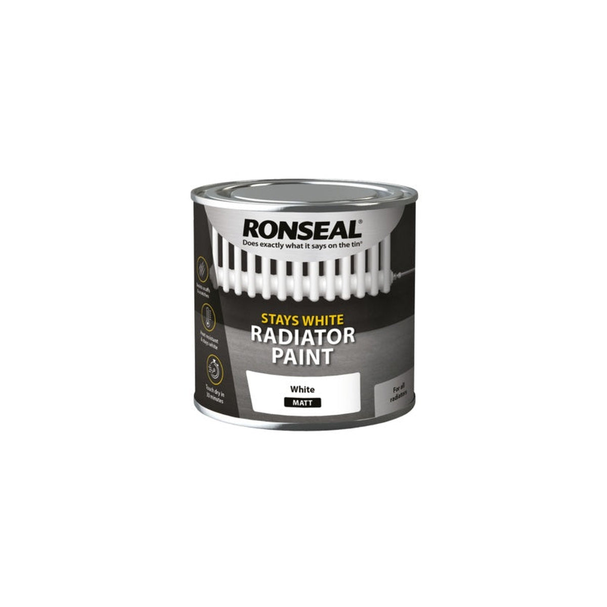 Ronseal Stay White matt radiator paint 250ml