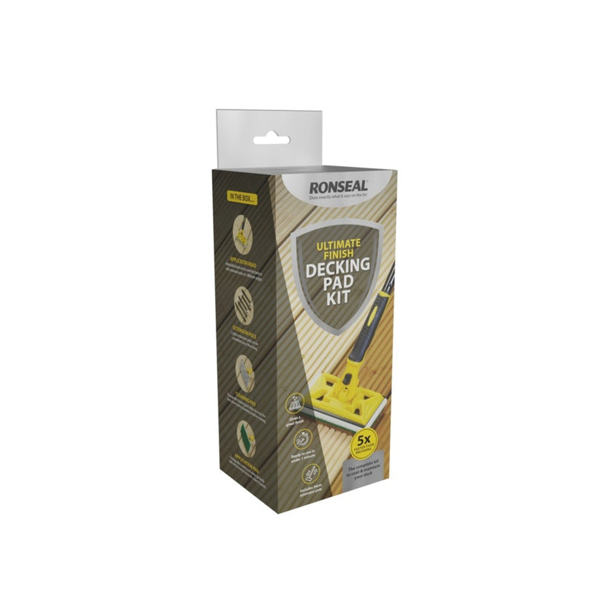 Ronseal Ultimate Finish decking pad kit with extension pole