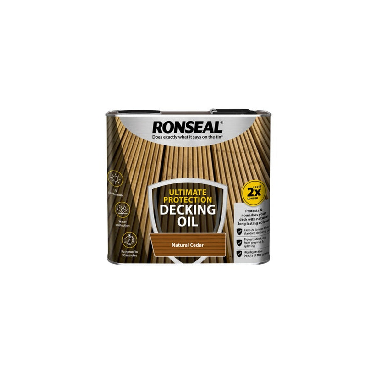 Ronseal Ultimate Protection Decking Oil 2.5L in Natural Cedar